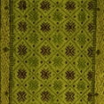 thumbnail image 1 of Ahgly Company Indoor Square Abstract Yellow Modern Area Rugs, 7' Square, 1 of 4