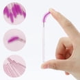 thumbnail image 5 of 100 Pcs Disposable Mascara Wands, Crystal Eyebrow Spoolies Brush for Eyelash Extensions, Lash Brushes with Container - Purple, 5 of 8
