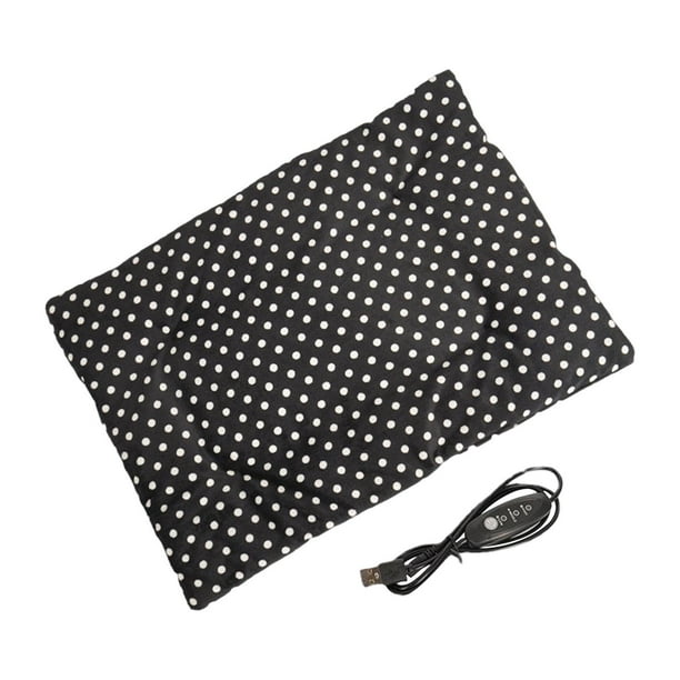 Almohadillas térmicas para mascotas, manta eléctrica, alfombrilla plegable, almohadilla térmica, almohadillas eléctricas Negro 27cmx37cm