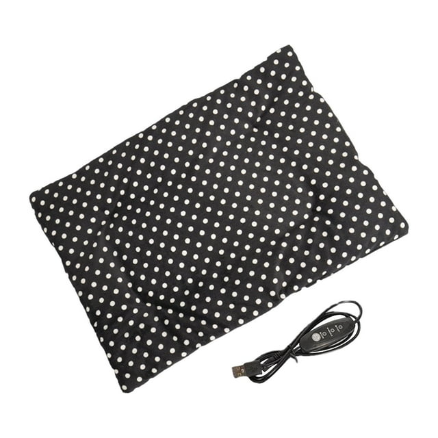 Pet Heating Pads 3 Adjustable Temperature Comfortable Washable Cats Dogs Bed Black 27cmx37cm
