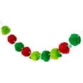 thumbnail image 4 of Northlight Pom Pom Christmas Garland - 4' x 2" - Green and Red - Unlit, 4 of 7