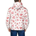 thumbnail image 5 of Zip Up Hoodies for Men - Pink Hearts Long Sleeve Comfrt Men'S Fashion Hoodies & Sweatshirts, Jackets for Men Hoodies Pullover Clothing Clothes with Pouch, 5 of 5