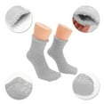 thumbnail image 3 of Unique Bargains 1 Pair Women's Thermal Sleep Cozy Socks Light Gray 93% Polyester 7% Spandex, 3 of 5