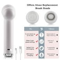 thumbnail image 2 of NEWDERMO Facial Cleansing Brush - Face Spin Rotating Scrubber 2 Brush Heads, 3 Modes (White), 2 of 8