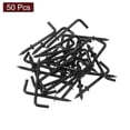 thumbnail image 3 of Uxcell Right Angle Hooks, 50Pcs 1-1/4" L Shaped Screw Hooks Screw in Hooks, 7 Shape Uxcell Right Angle Metal Screw Hooks, 3 of 6