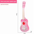 thumbnail image 4 of Kids' 35cm Mini 4-String Educational Toy Guitar - Pink Deer Design for Ages 4-6, Easy-to-Play Plastic Musical Instrument for Early Music Learning, Safe & Durable for Toddler Auditory Development &, 4 of 6