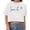 White, variant on Women's Fashion Crop Top Short Sleeve Printed Casual Summer Tech Pack