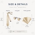 thumbnail image 6 of Mens Ties Solid Color Satin Necktie and Pocket Square Tie Formal Cufflinks Sets for Men Wedding, 6 of 12