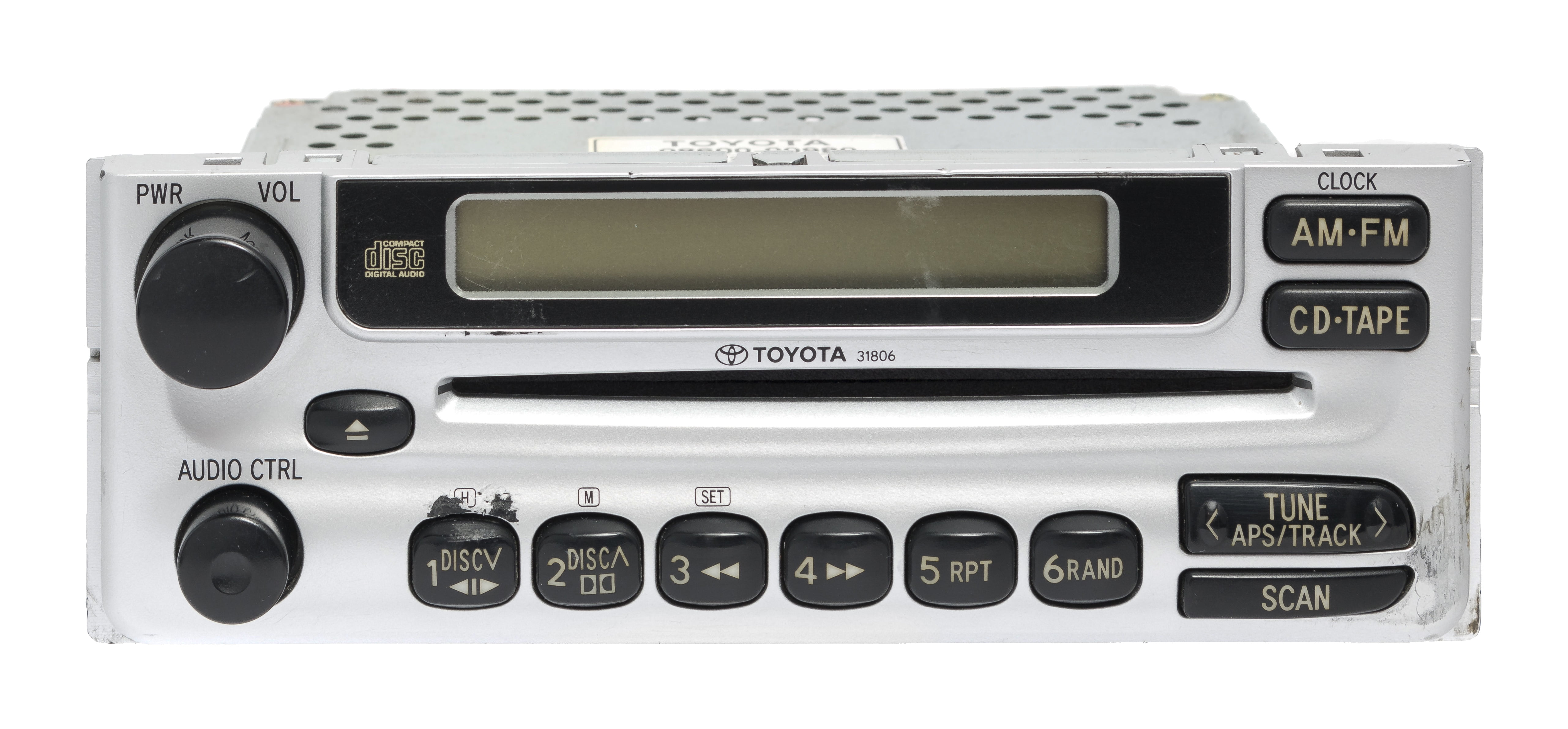 Restored 2004-2005 Toyota Echo AM FM Radio Single CD Player Face 31806 Part 08600-00980 (Refurbished)