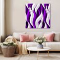 thumbnail image 6 of Wall Art Prints, Purple White Moire Framed Canvas Prints for Bedroom Living Room Bathroom Office, Modern Abstract Art Gallery Wrap Wall Art Poster for Gifts Home Decor 24"x24", 6 of 7