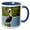 Blue/White, variant on 3drose, Brown Pelican, New Smyrna Beach, Florida, Usa, 11oz Two-tone Yellow Mug