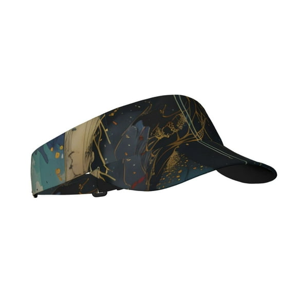 Balery Colorful Ink Cute Horse Sport Wear Athletic Visor Sun Sports Visor Hat Visor Adjustable Cap for Women and Men (One Size)