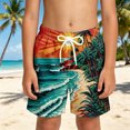 thumbnail image 2 of LRen Toddler Boys Swim Trunks,Toddler Kids Boys Board Shorts Swim Trunks for Kids Toddler Boy Quick Dry Bathing Suit Beach Swimsuit,Dark Green, 2 of 4