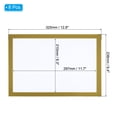 thumbnail image 2 of Soporte de señal magnético Uxcell A4, paquete de 8 marcos de exhibición magnéticos autoadhesivos de doble cara para ventana, pared, oficina, refrigerador, dorado, 2 of 7