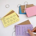 200Sheets Colored Notecards with Metal Rings for NoteTaking Journaling ...