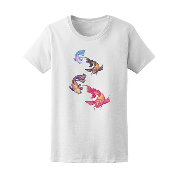 Four Koi Fish Tattoo Art Tee Women's -Image by Shutterstock