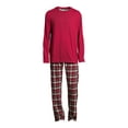 thumbnail image 5 of Hanes Men’s Slub Jersey Top and Ultra Soft Flannel Sleep Pants Set, 2-Piece, Sizes S-5XL, 5 of 5
