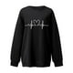 thumbnail image 5 of ICHUANYI Clearance Women's Fashion Sweatshirts Long Sleeved Lovely Printed Pullover Fall Crewneck Sweatshirt(Black, XXL) ICHUANYI WER2023081514284, 5 of 6