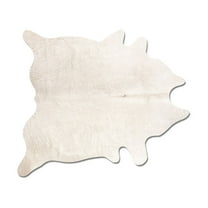60" x 84" Off White Cowhide  Rug