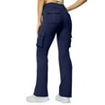 thumbnail image 3 of Womens Pants Yoga Flare Leggings For Women High Waisted Yoga Casual Pants Workout Leggings Cargo With 6 Pockets Yoga Pants, 3 of 7