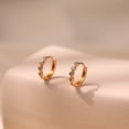 thumbnail image 4 of PRIYAL Turquoise Earring 18K Gold Brass Plated Retain Circular Metallic Ear Clasp For Women, 4 of 14