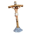 thumbnail image 1 of Jesús en , familia , figura católica orante, crucifijo de Jesús duradero, cruz de pared para mesa del hogar, 1 of 9