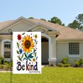 thumbnail image 2 of Amhnf Colorful Floral Garden Flag With Be Kind Message For Home Outdoor Garden Yard Decor 12x18 inch, 2 of 5