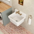 thumbnail image 4 of 24 in. L Wall Mount Laundry/Utility Sink in White Single Bowl Sink for 2-Hole Faucet, 4 of 4