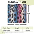 thumbnail image 2 of Colorful and Black Of Leopard Print Square Fitted Tablecloth with Elastic Edge,Square Table Cover,Washable Elastic Table Cover for Home Kitchen Party Decor 34"x34", 2 of 6