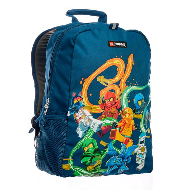 LEGO NINJAGO Kids School Backpack Bookbag, for Travel, On-the-Go, Back to School, Boys and Girls, with Adjustable Padded Straps and Fun patterns, Panel Stronger Together