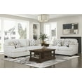 thumbnail image 6 of Modern Cream Chenille Fabric Sofa, 91"x43"x38"H, Solid Wood, Living Room Furniture, 6 of 11