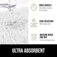 thumbnail image 4 of Bath Rug 24x17, Thick Soft Absorbent Chenille, Rubber Backing Quick Dry Microfiber Mats, Machine Washable Rugs for Shower Floor, Bathroom Runner Bathmat Accessories Decor, White, 4 of 6