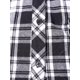 thumbnail image 4 of Camisa con capucha a cuadros de bloque de color talla grande Rosegal  de una pieza, 4 of 5