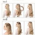 thumbnail image 3 of Nvzi wavy curly wig, 18 inch heat-resistant synthetic headband wig, adjustable wig, no clip headband, invisible metal wire adjustable wig, style 19, 1 piece, 3 of 3