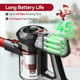thumbnail image 3 of INSE Cordless Vacuum Cleaner,6 in 1 Powerful Stick Handheld Vacuum,25Kpa Vacuum Cleaner,45min Runtime,Lightweight Cordless Stick Vacuum for Hard Floor Carpet Pet Hair, 3 of 12