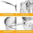 thumbnail image 3 of Macevia Sauce Pan with Glass Lid, 18/10 Stainless Steel Pot with Stay-Cool Handle for All Stoves, 3 of 6