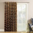 thumbnail image 3 of Animal Print Collection Sliding Door Curtains Gold Drapes Damask Pattern Cortinas Blackout,1 Panel,(W) 47 X (H) 59 Inches, 3 of 6