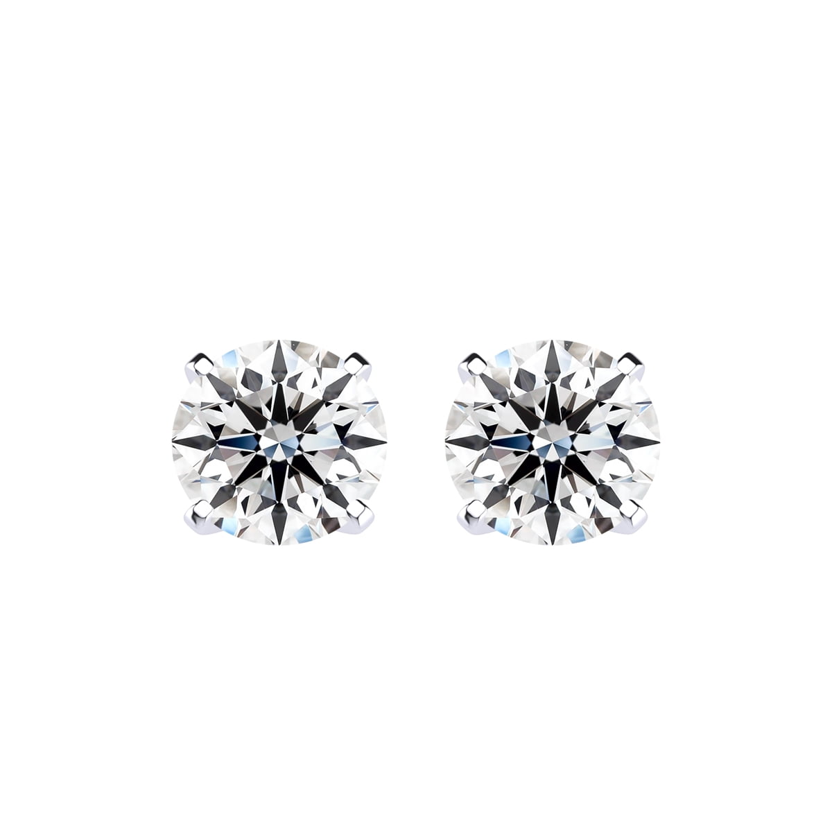 SuperJeweler 2 Carat Lab Grown Diamond Stud Earrings In Sterling Silver For Women