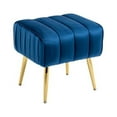 thumbnail image 7 of Velvet Accent Chair with Ottoman,Modern Upholstered Sofa Chair with Padded Seat Cushion & Backrest, Comfy Lounge Chair with Gold Metal Legs and Footrest,Reading Chair for Living Reading Room Bedroom, 7 of 7