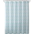 thumbnail image 1 of Shower Curtain with Antimicrobial Odor Protection - Aqua Paisley - 72x72, 1 of 4