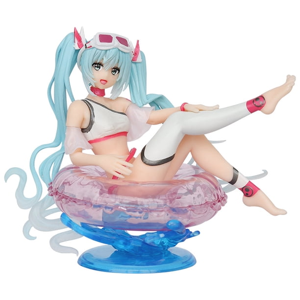 Figuras de acción de AFG Hatsune Miku para niñas, juguetes coleccionables de Anime, Aqua Float, Elaina, Kawaii, Sit Swimming Ring, 10cm1416