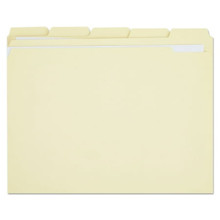 UPC: 0087547161159 | Universal UNV16115 2-Ply 1/5-Cut Assorted Top Tab File Folders – Letter Size  Manila (100/Box)