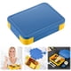 thumbnail image 1 of Lonchera clásica Bento: lonchera grande de 4,8 tazas con 4 compartimentos, a prueba de fugas, asa portátil, duradera, apta para microondas y lavavajillas, fabricada con materiales sin BPA (azul/pera, 1 of 5