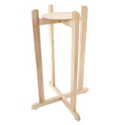 Aquanation Floor Wood Stand Natural Varnish, 27" for Water Crock, Water Bottles, 3 & 5 Gallon Water Jug, and Plants