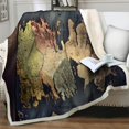 thumbnail image 2 of Manta de tiro 3D del mapa del mundo de la tierra, suave y cálida, mantas ligeras para camas, sofá y silla, decoración duradera para el hogar, colcha de fácil lavado, funda para siesta, 2 of 4