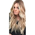 thumbnail image 2 of WXLCISI Ombre Blonde Wig 21 Inch Middle Part Wavy Wigs for Women Medium Length Synthetic Hair Soft Curly Wigs for Daily Use, 2 of 7