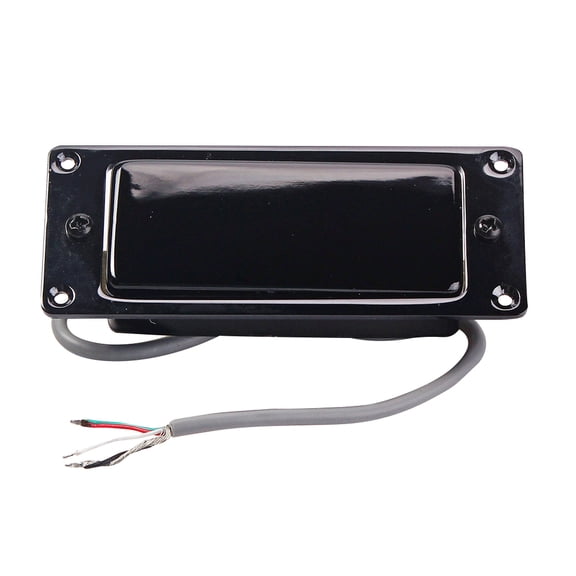 SHINYPASING 1Set Black Metal Guitar Humbucker Pickups for Bass Guitar Sealed Design High Performance 3.7X1.5X0.8in