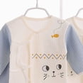 thumbnail image 5 of CAUYDY Baby Girls Shower Gift Preemie Boys Clothing Unisex Newborn Layette 2 Long Sleeved Shirt + 2 Pants + Hat + Bib + Bellyband 7 Pieces Soft Set Sizes 0-3 Months,Light Blue, 5 of 5