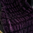 thumbnail image 2 of Plutus Purple Plush Pelt Faux Fur Luxury Throw Blanket, 2 of 3