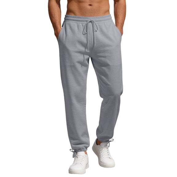 XINPING Mens Casual Pants Big and Tall Loose Hiking Pants Baggy -Resistant Flat-Front Chino Pant